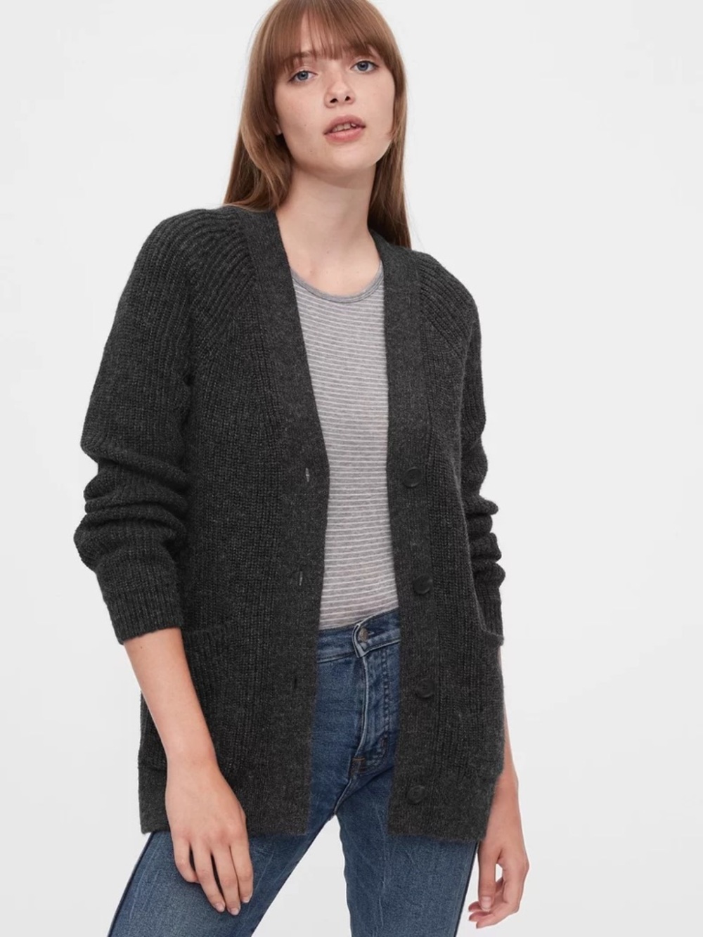 GAP oversized shaker stick boyfriend Cardigan XL